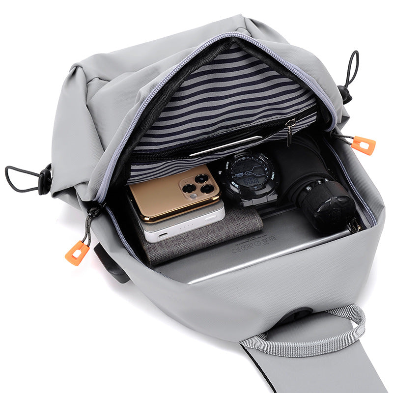 Men's sports chest bag shoulder bag simple men's crossbody bag fashionable small shoulder bag