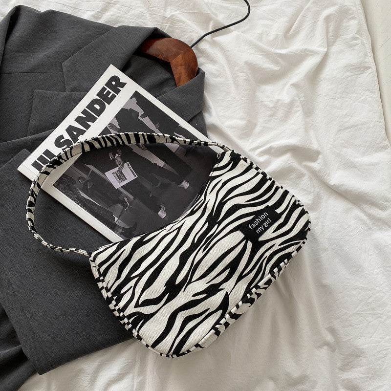 Popular Small Bag Women's Autumn New Trendy Fashion Canvas Messenger Bag All-Match Hand Held One Shoulder Underarm Bag