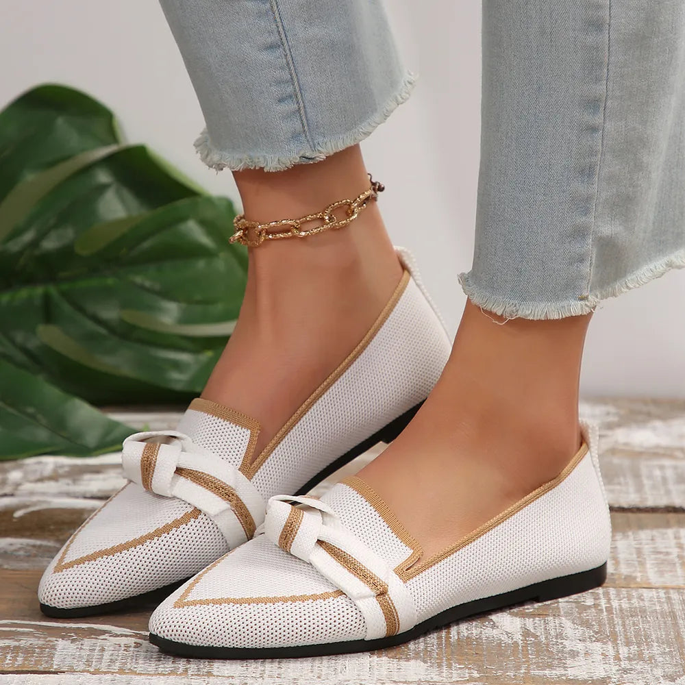 Point Toe Mesh Flat Slip-Ons