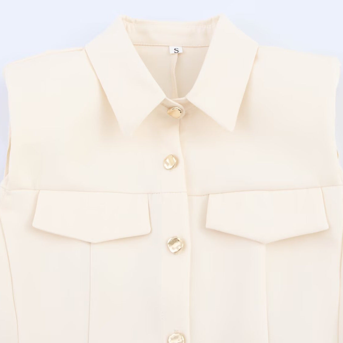 Fashionable single breasted shoulder padded slim fit short dress for women