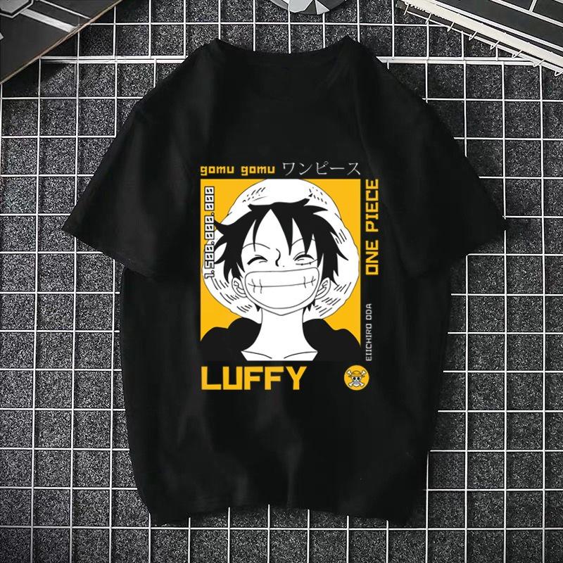 ONE PIECE Pirate King Luffy Fourth Grade Printed T-shirt Thin Top Short Sleeve Anime  Tshirt