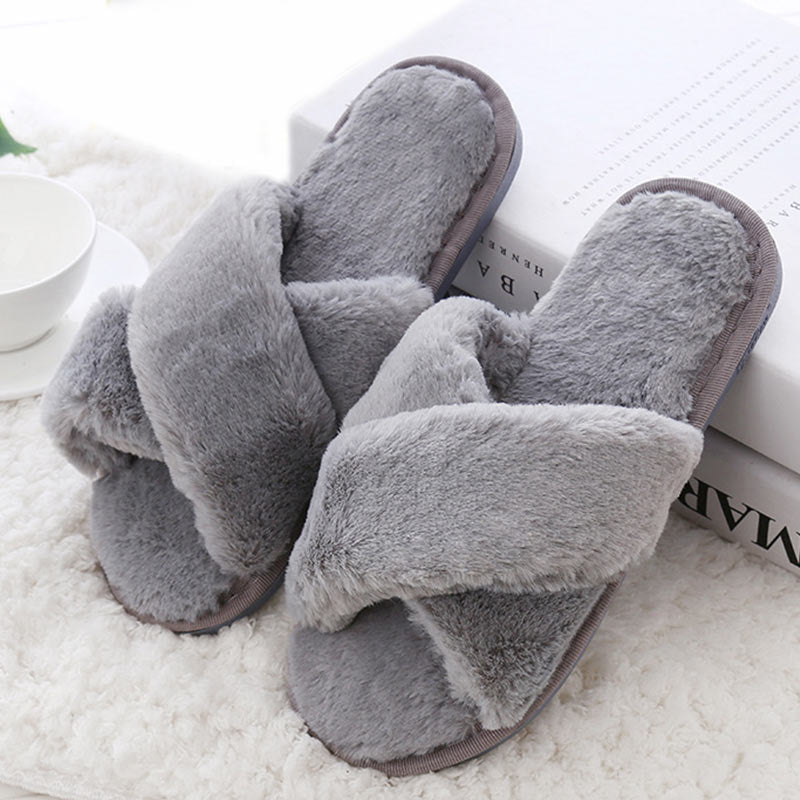 Winter Women Slippers Plush Warm Home Slipper Indoor Shoes Ladies furry Slides Casual Shoes pantoffels dames flip flops