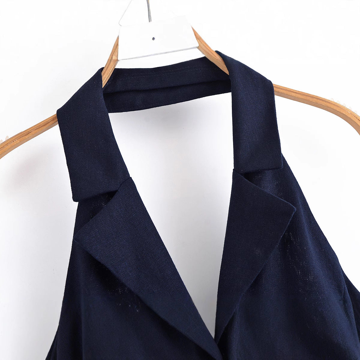 Backless waist belt hanging neck jumpsuit/pants for women