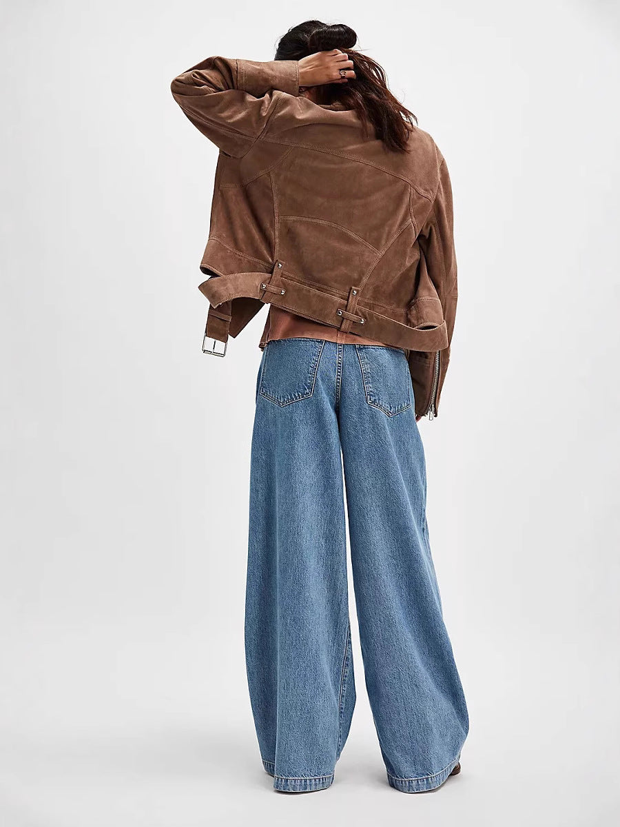 Wide Leg Jeans with Pockets