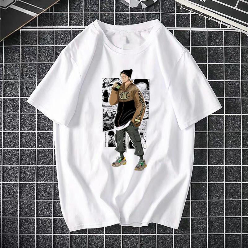 ONE PIECE Pirate King Luffy Fourth Grade Printed T-shirt Thin Top Short Sleeve Anime  Tshirt