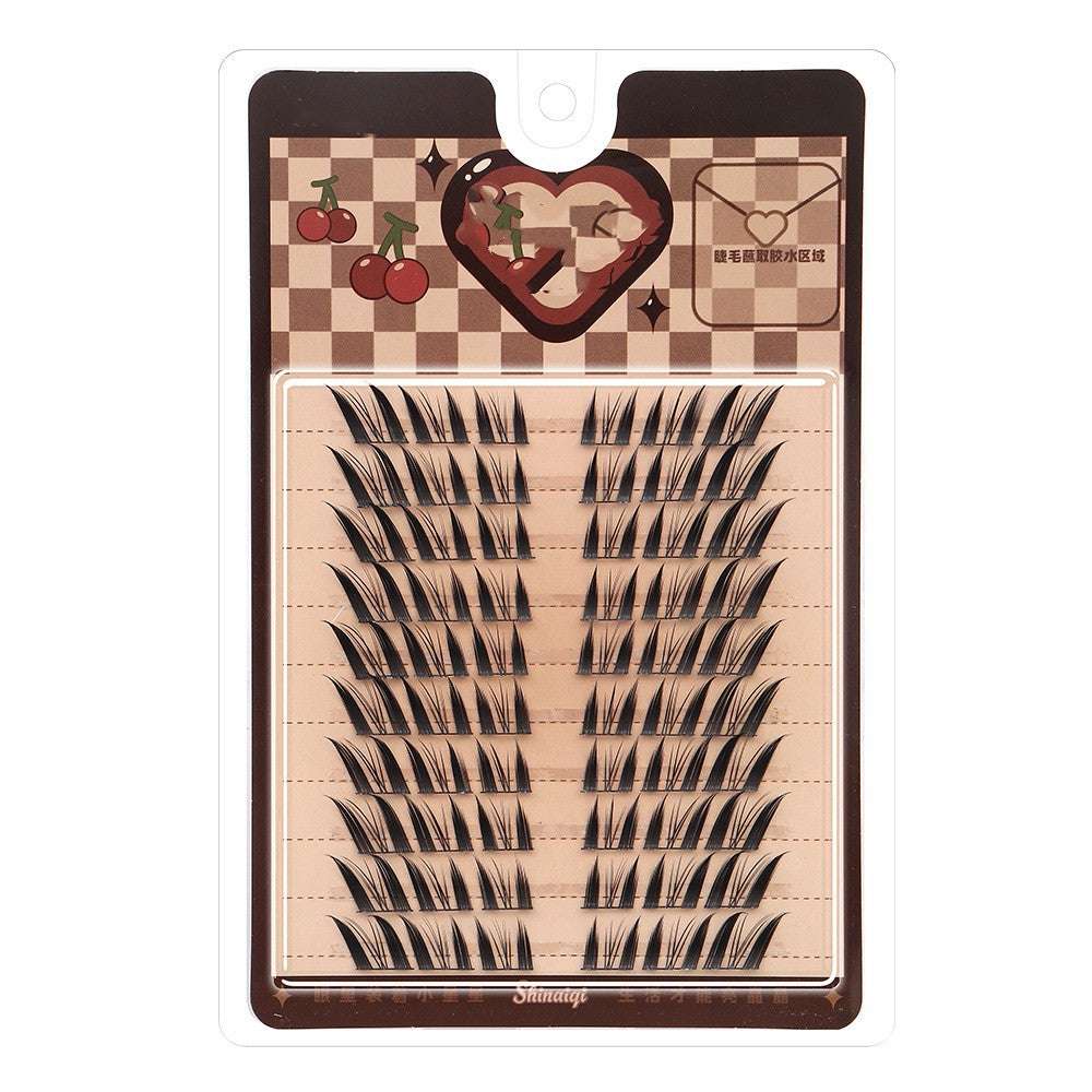 Sunflower Comics Pure Desire Eyelash Simulation Natural Thickening Large Segmented Trilogy False Eyelash Laziness