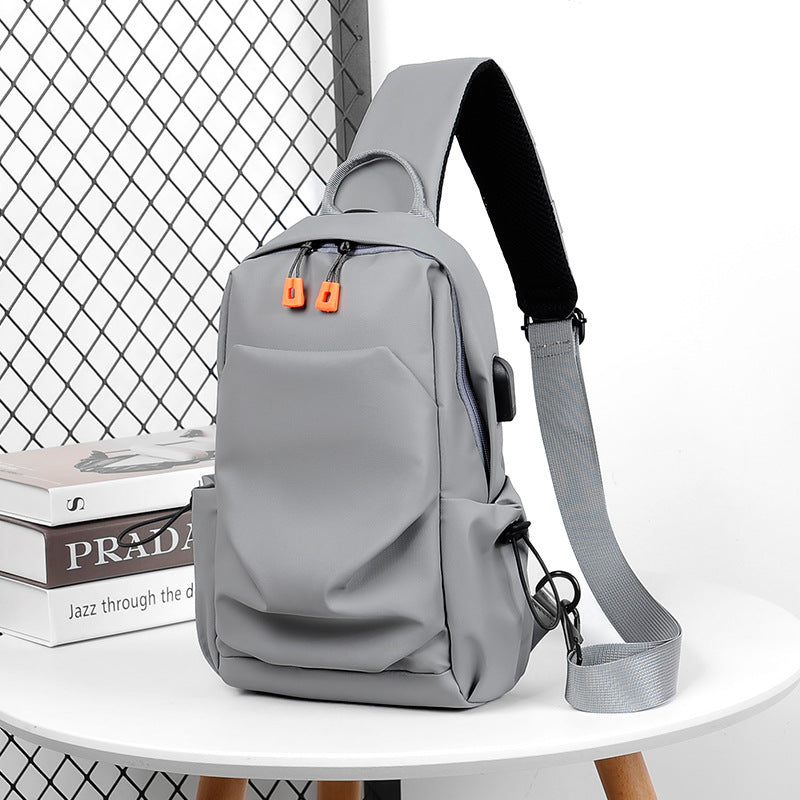 Men's sports chest bag shoulder bag simple men's crossbody bag fashionable small shoulder bag