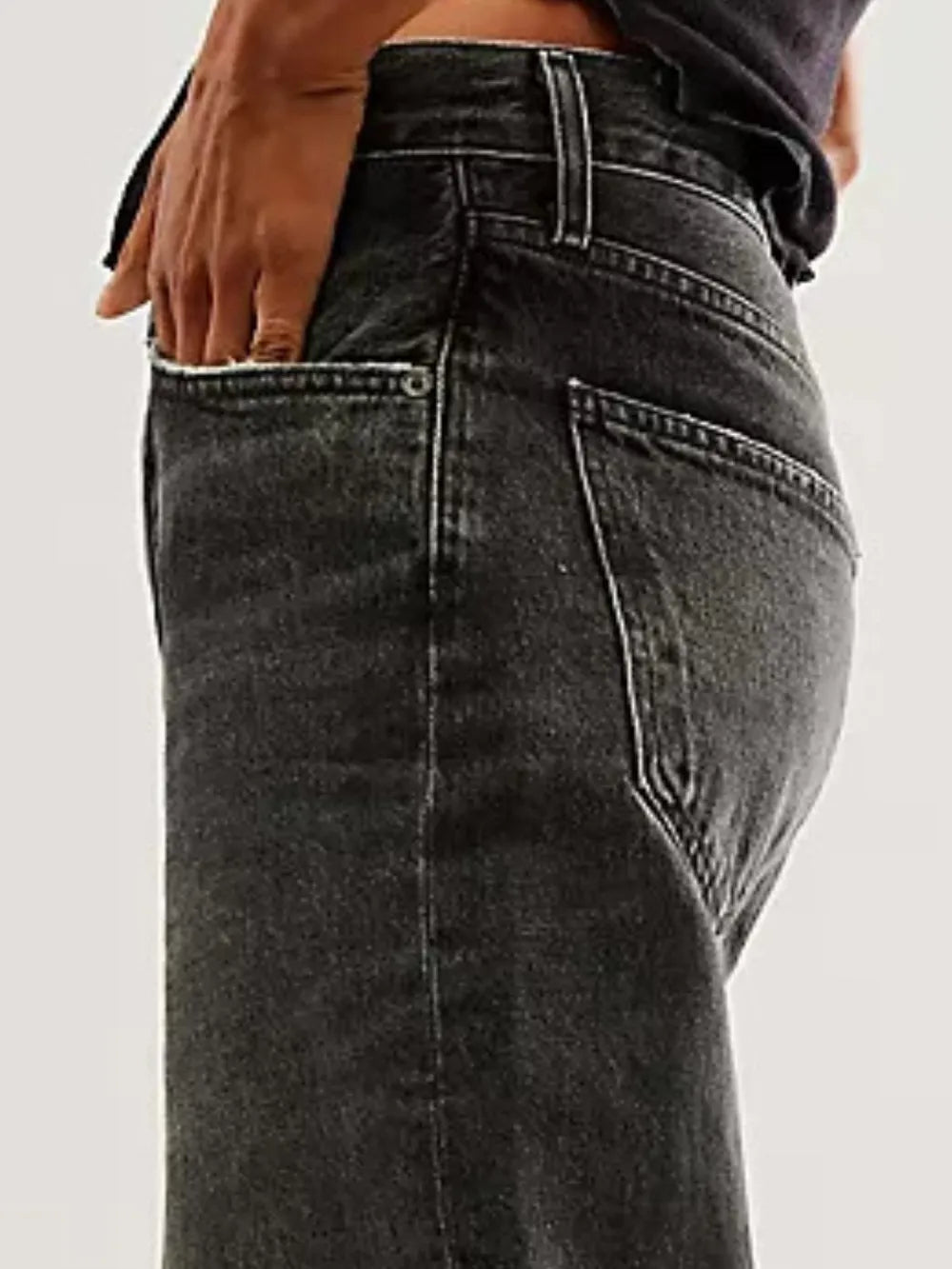 Cuffed Jeans with Pockets