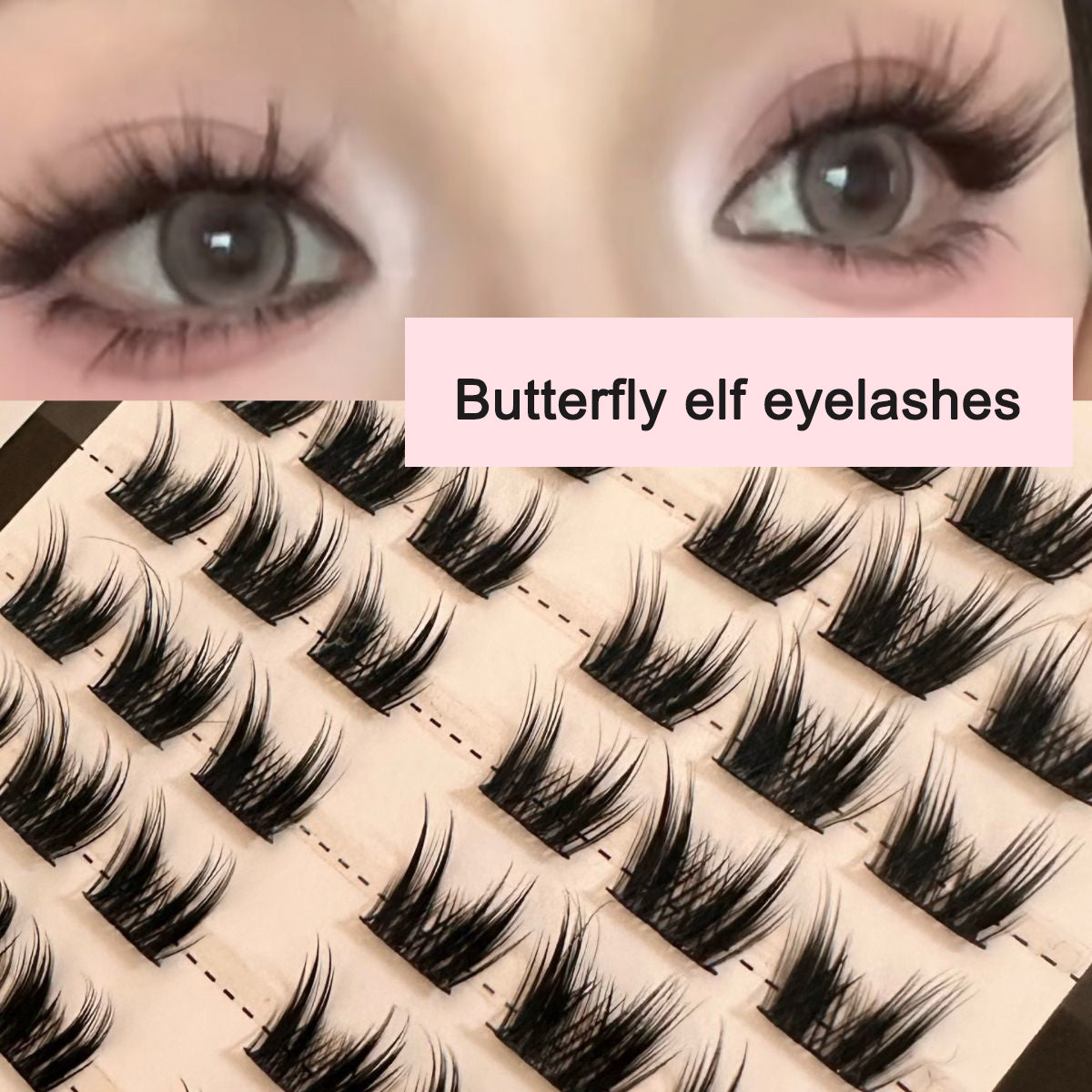 Sunflower Comics Pure Desire Eyelash Simulation Natural Thickening Large Segmented Trilogy False Eyelash Laziness