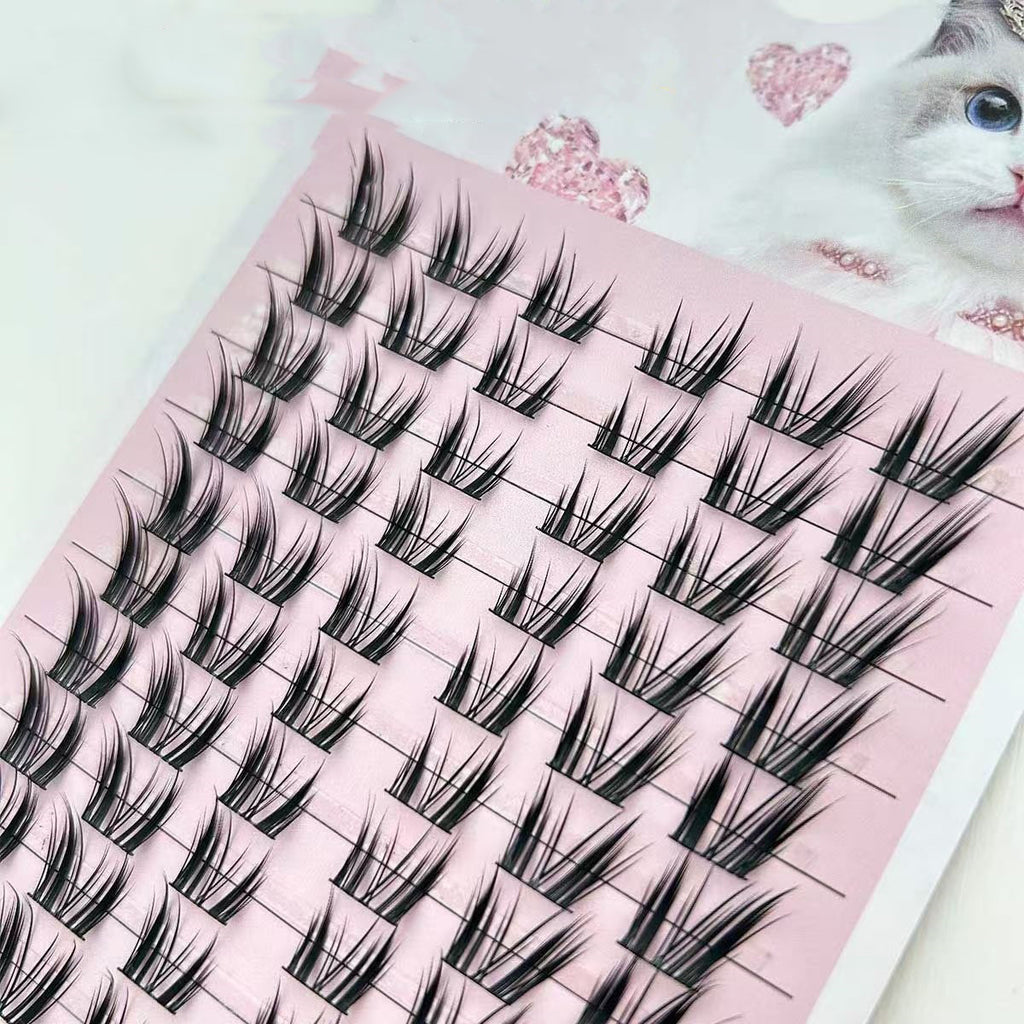 Sunflower Comics Pure Desire Eyelash Simulation Natural Thickening Large Segmented Trilogy False Eyelash Laziness