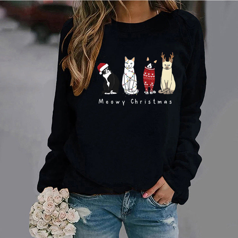 Women's Round Neck Sweatshirt New Arrival Christmas Foreign Trade