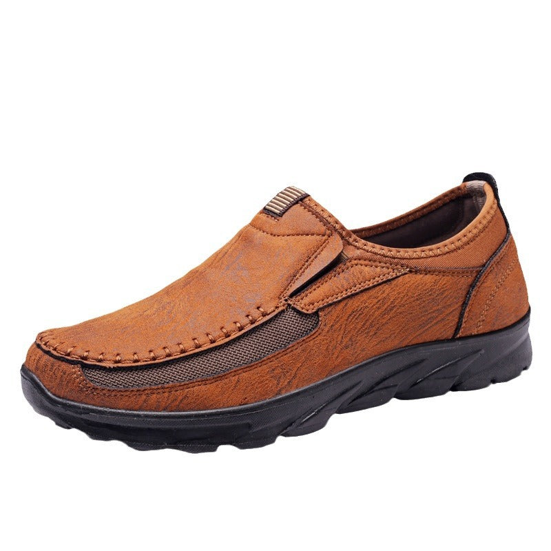 Men's shoes, fashionable and breathable, men's business shoes, British lazy shoes, dad's single shoes, casual shoes, men's shoes