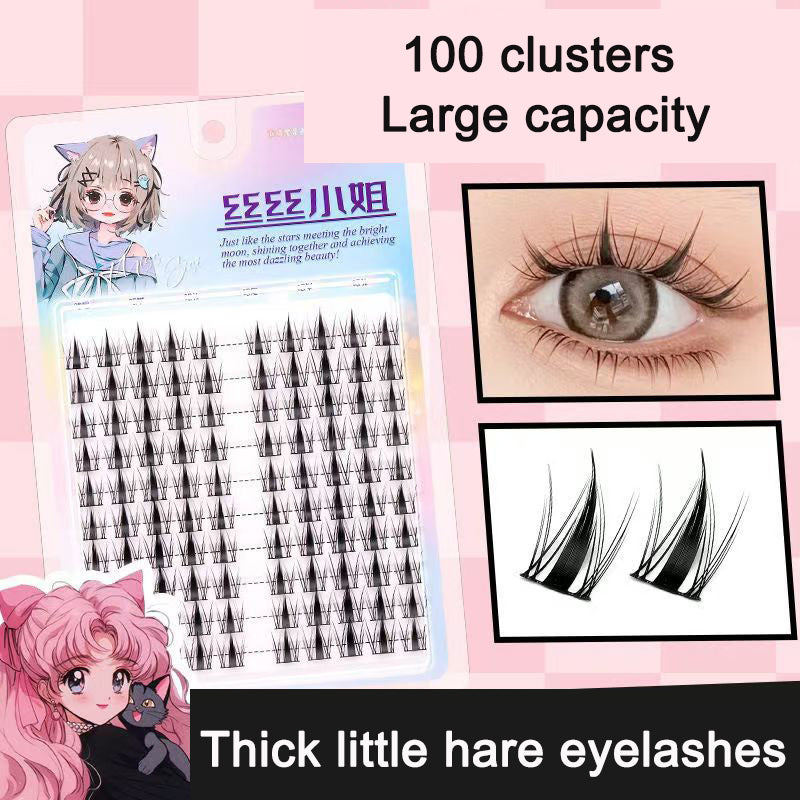 Sunflower Comics Pure Desire Eyelash Simulation Natural Thickening Large Segmented Trilogy False Eyelash Laziness