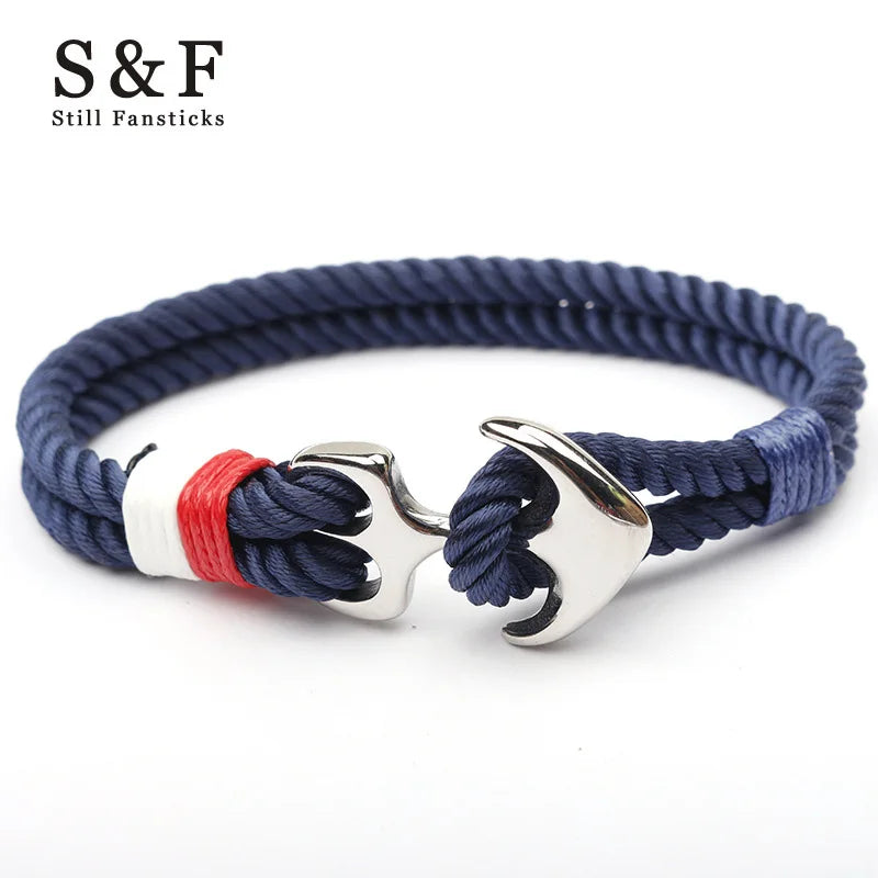 Stainless Steel Anchor Bracelet Rope Bracelets For Women Erkek Bileklik Pulseira Masculina Feminina Men Jewelry Mens jewellery