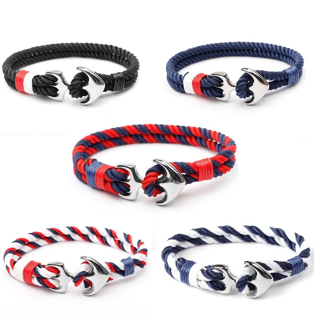 Stainless Steel Anchor Bracelet Rope Bracelets For Women Erkek Bileklik Pulseira Masculina Feminina Men Jewelry Mens jewellery